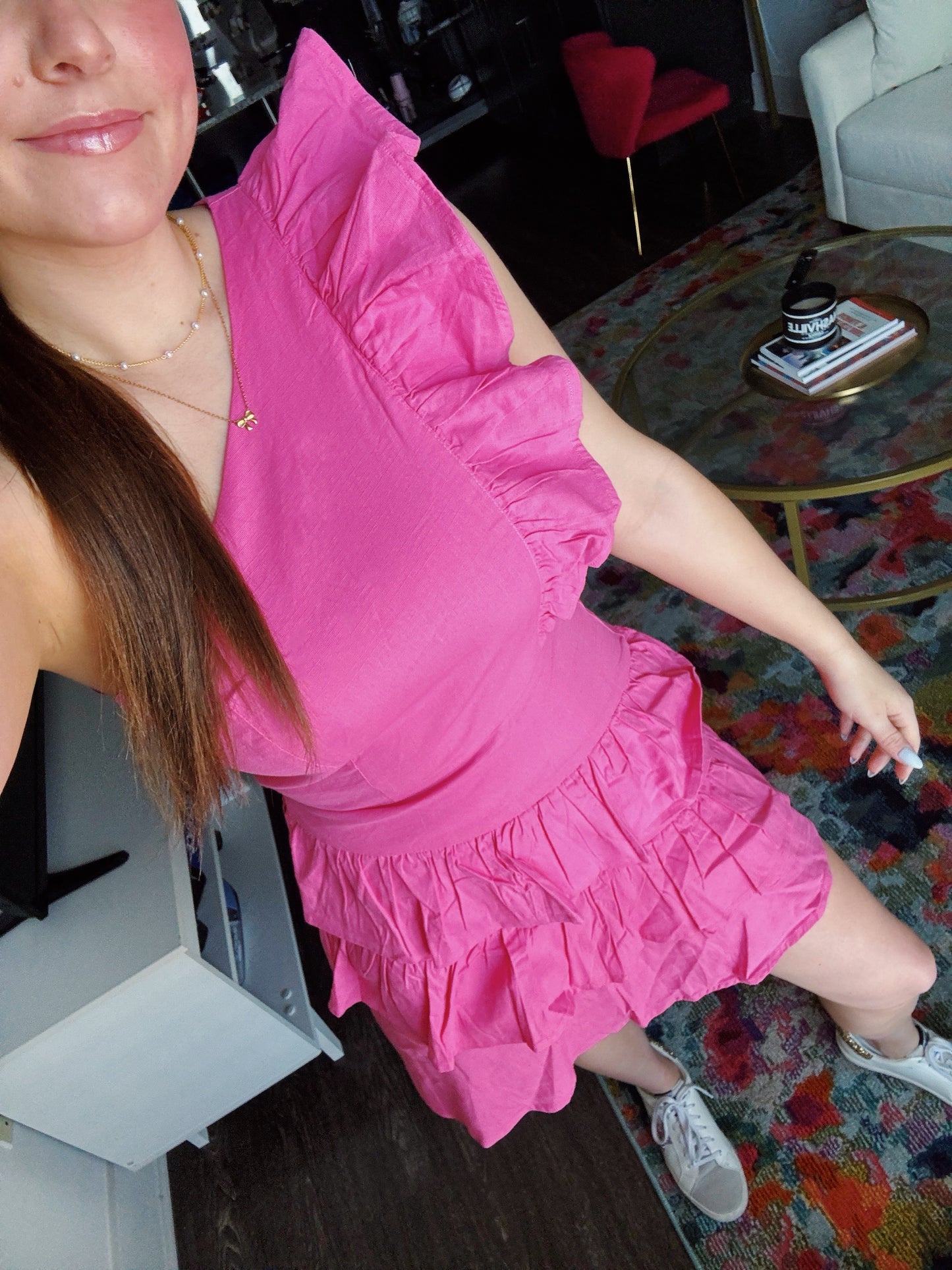 Pretty In Pink Ruffle Dress