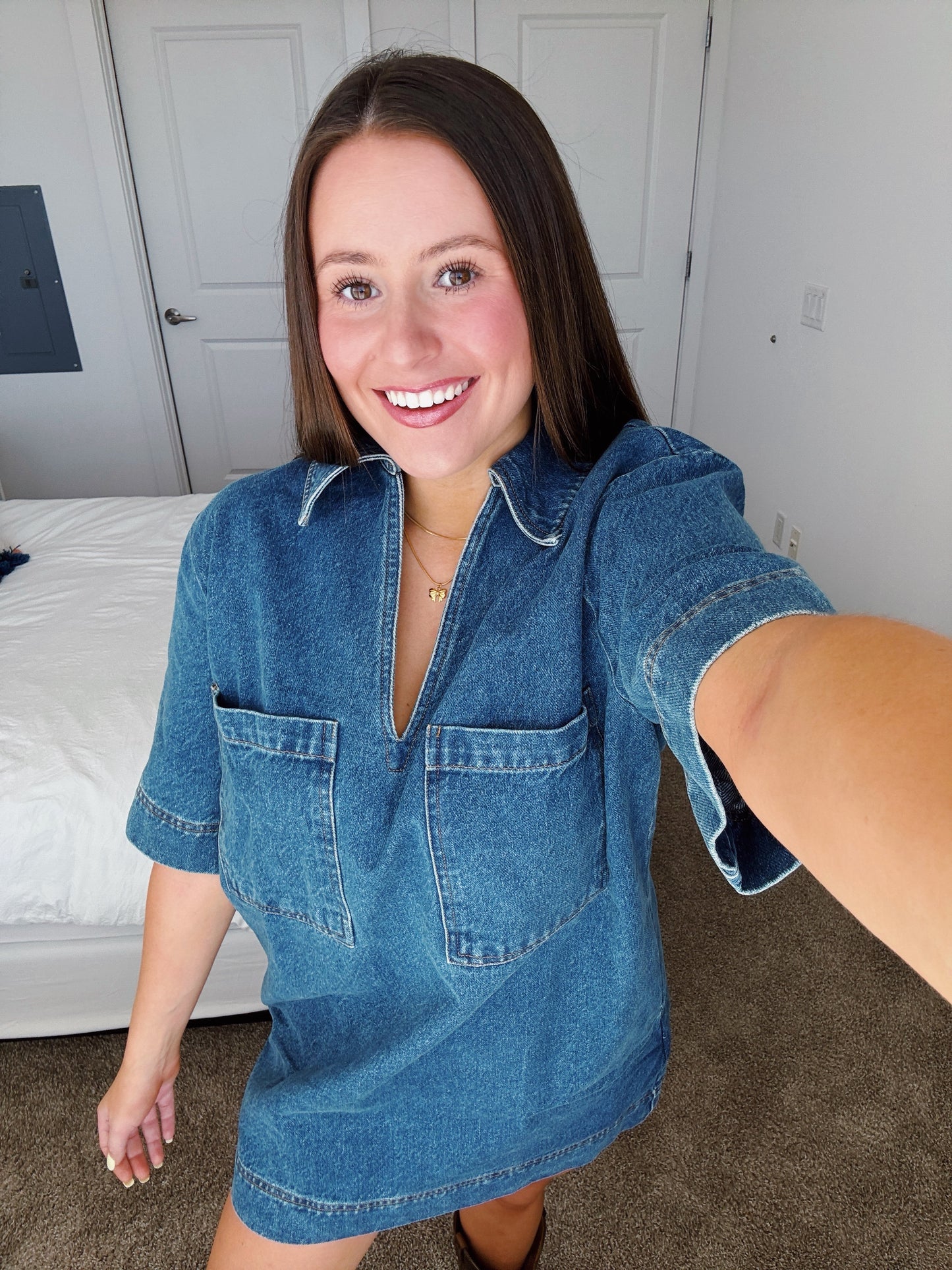 Country Roads Denim Shirt Dress
