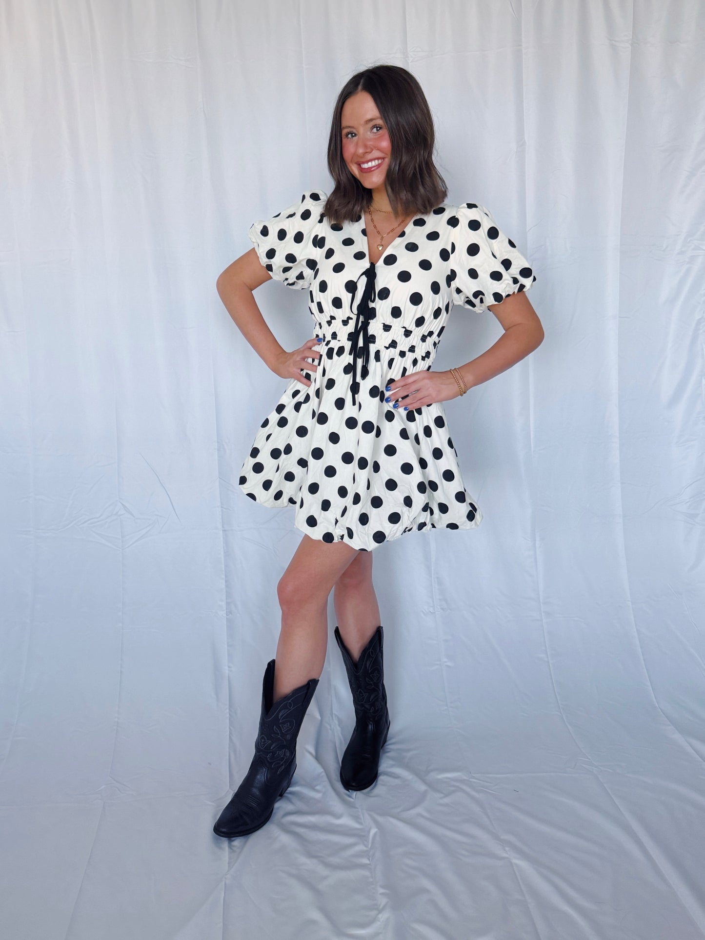 Center Stage Spotted Bubble Dress