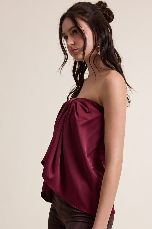 After Midnight Satin Twist Top