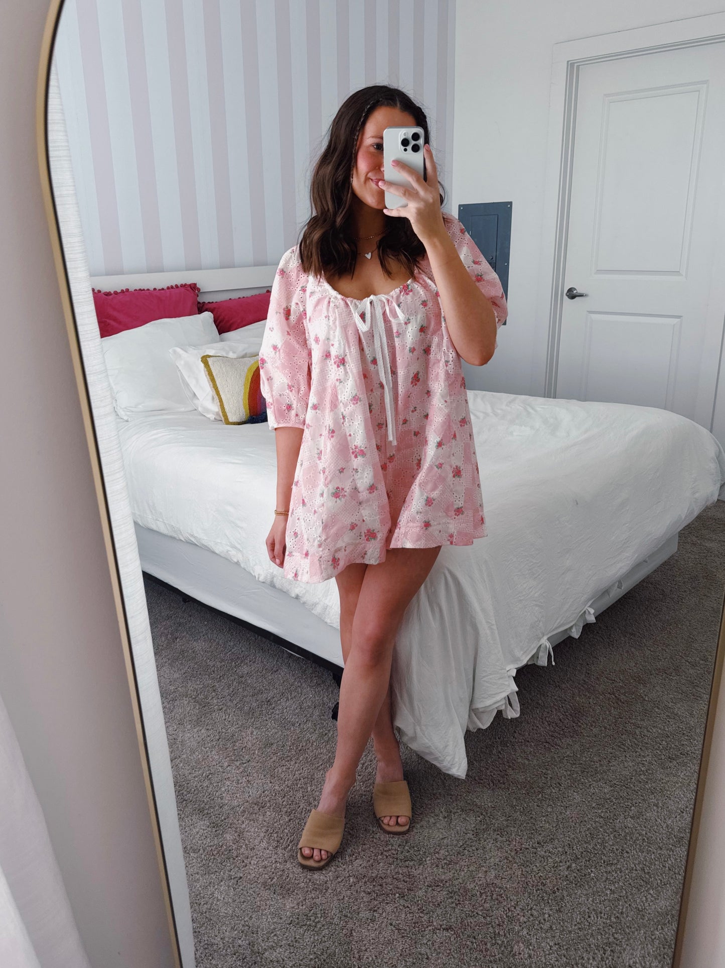 Spring Fling Floral Eyelet Romper
