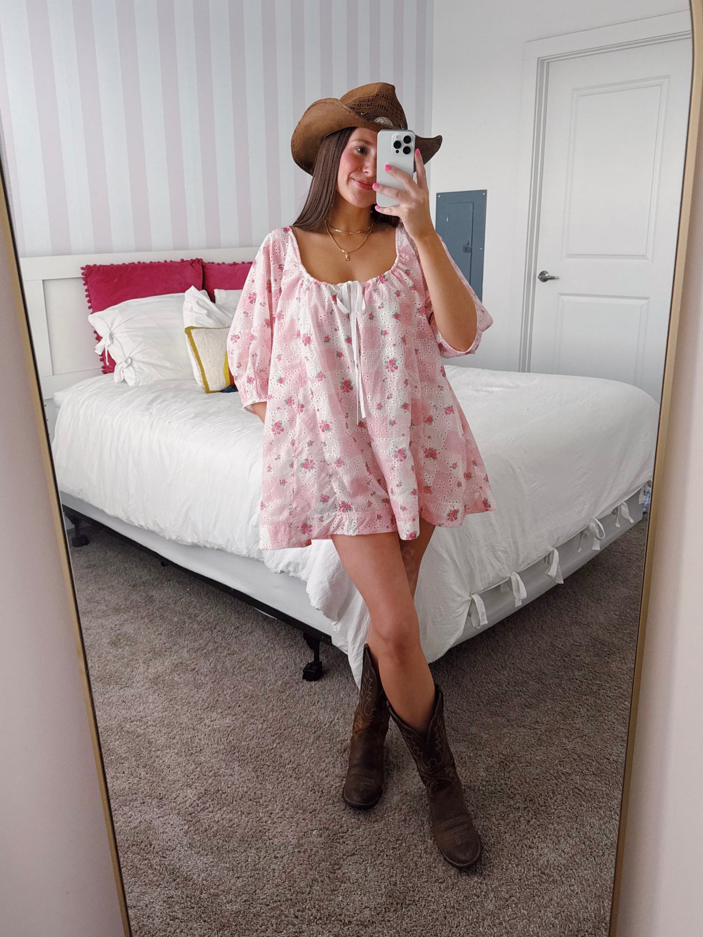 Spring Fling Floral Eyelet Romper