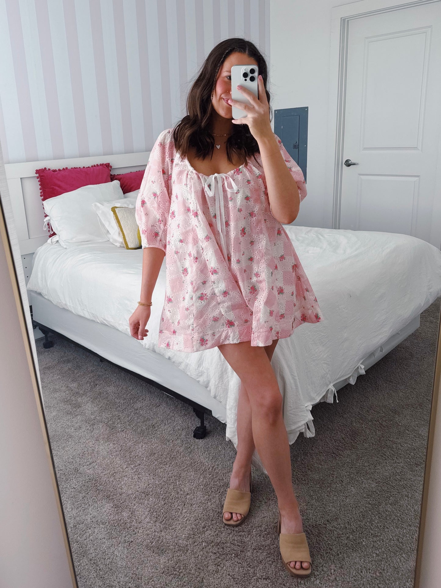 Spring Fling Floral Eyelet Romper
