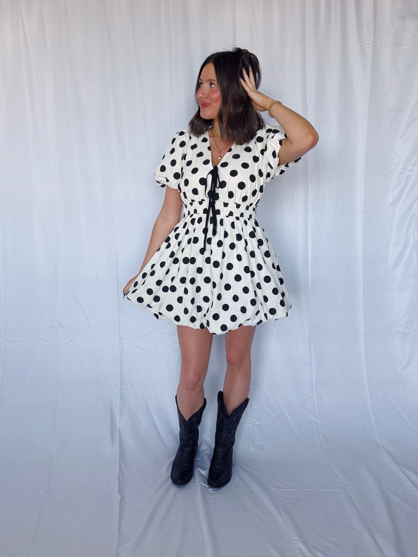 Center Stage Spotted Bubble Dress