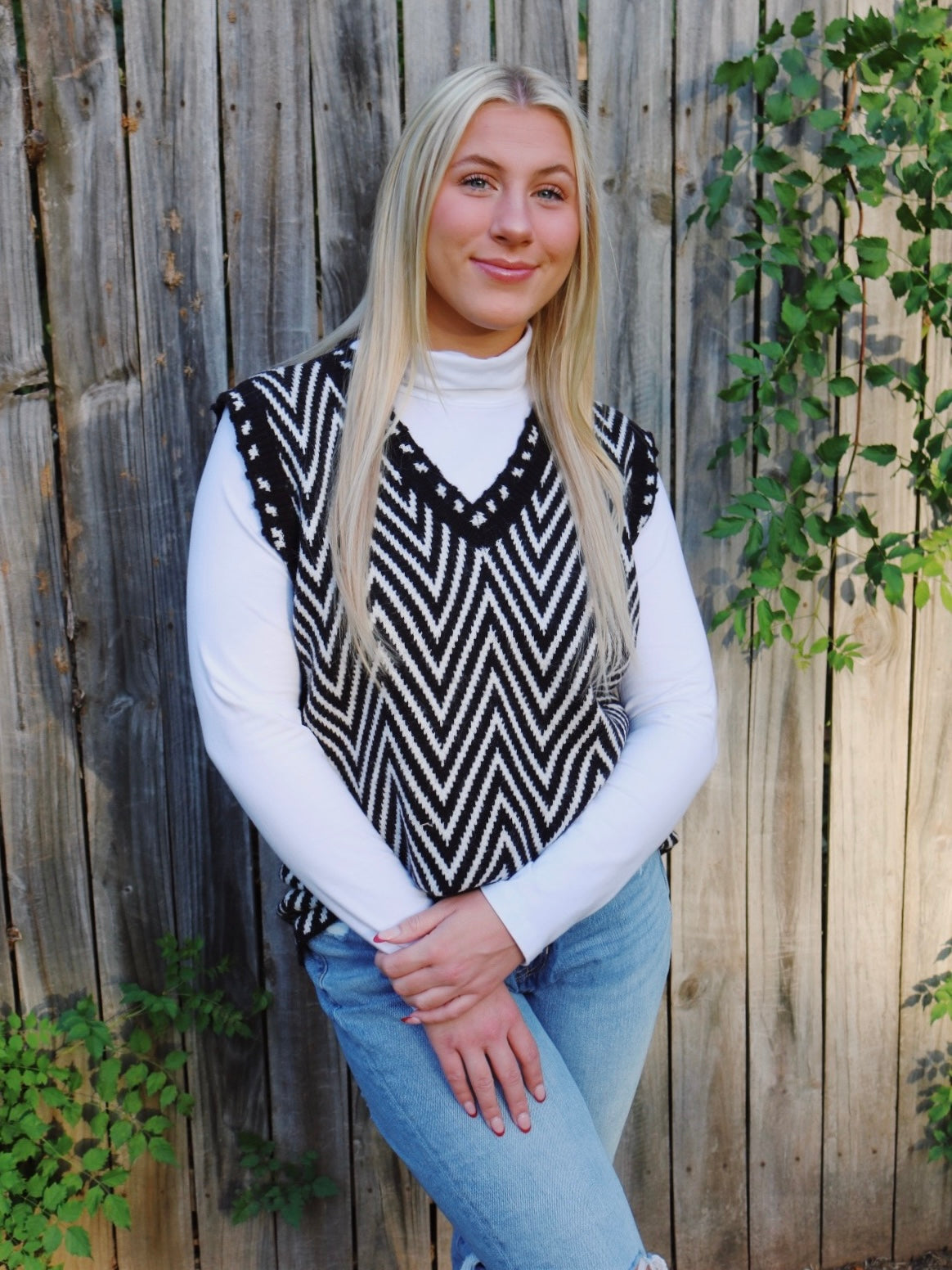 Yin and Yang Chevron Sweater Vest
