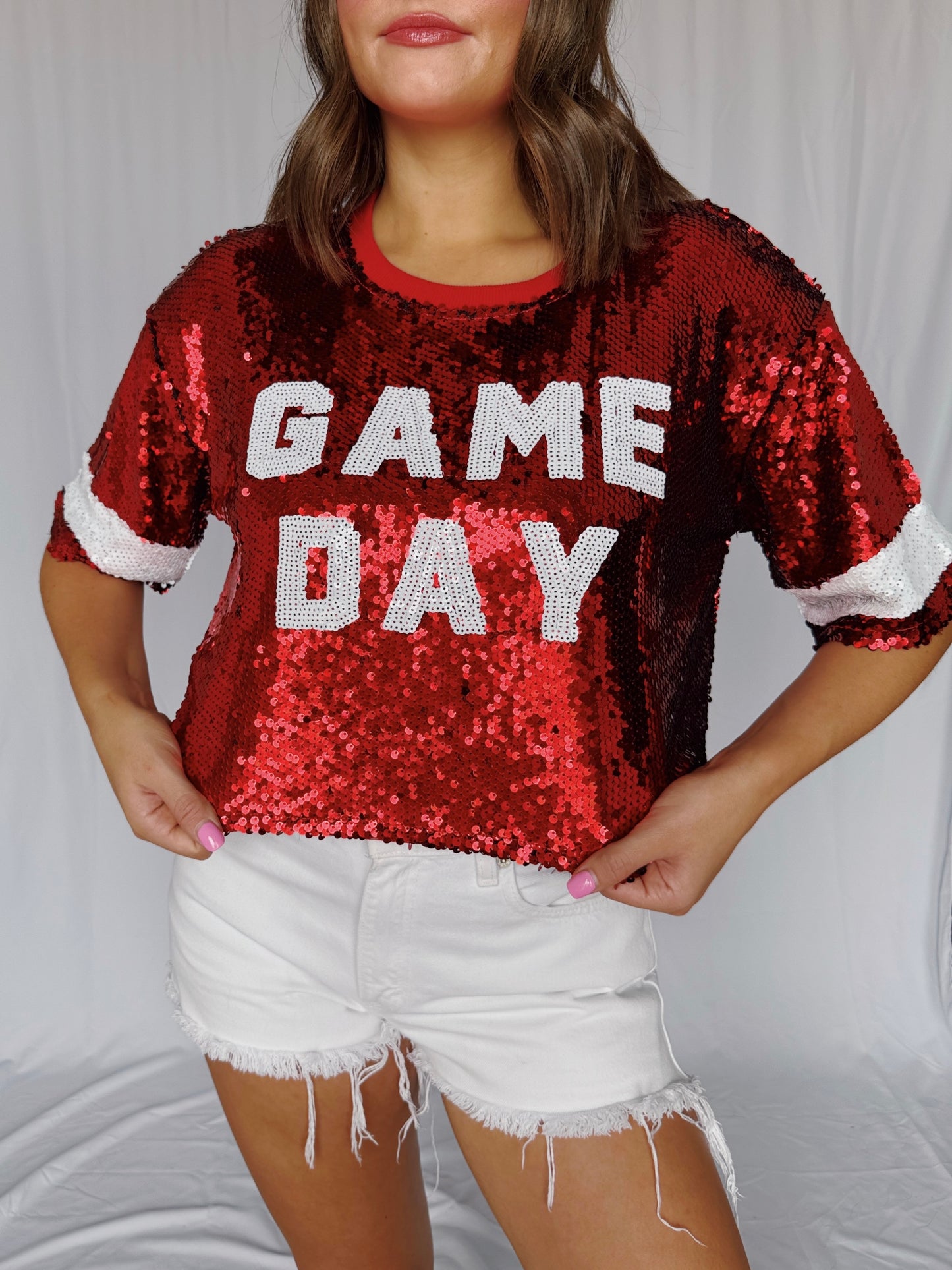 Gameday Everyday Sequin Cropped Tee