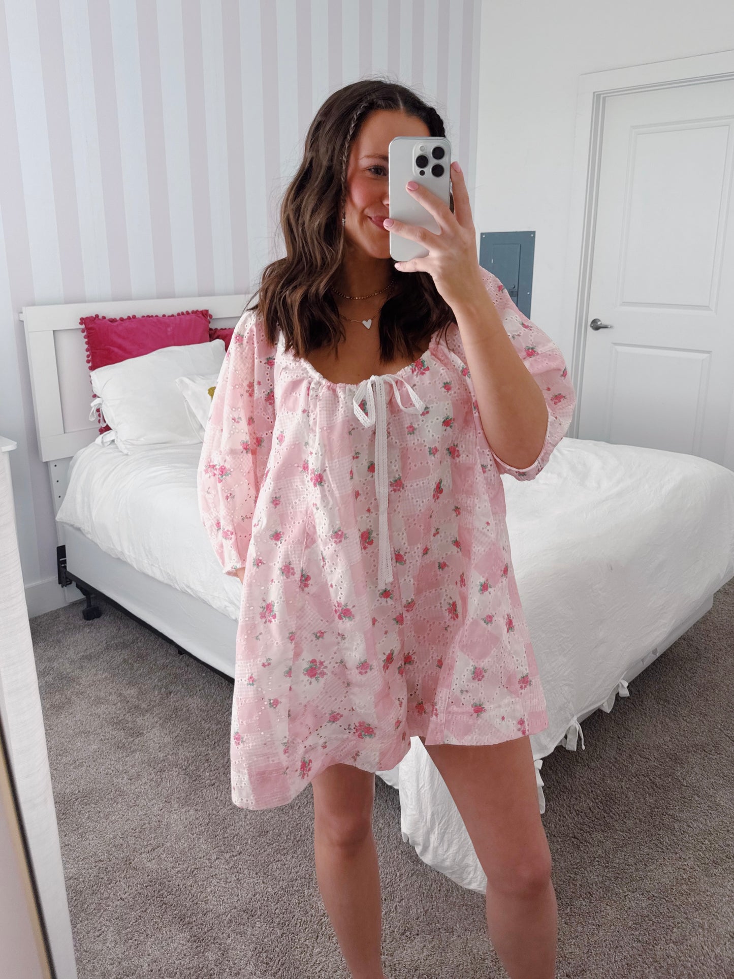 Spring Fling Floral Eyelet Romper