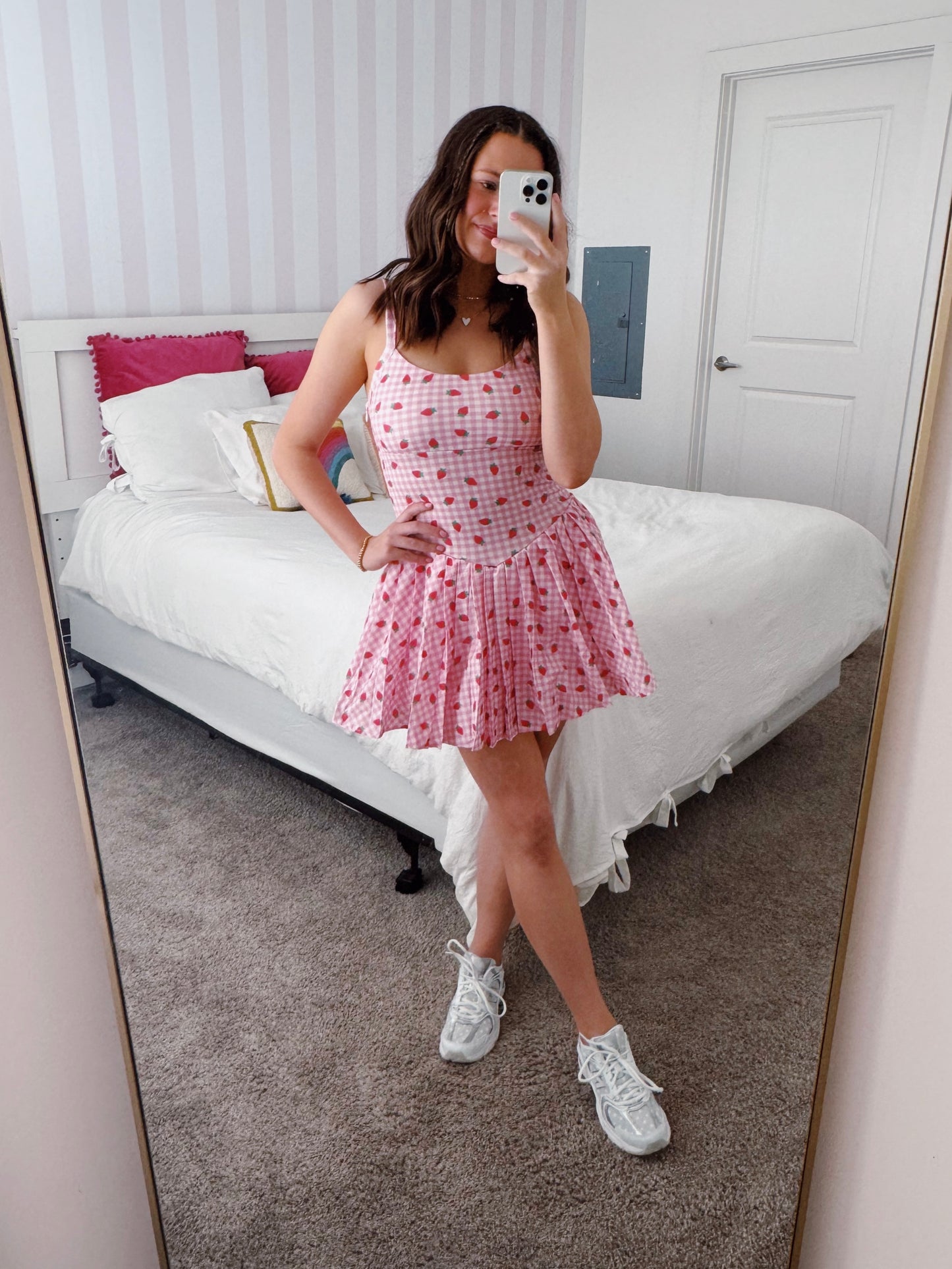 Tutti Frutti Strawberry Athletic Romper Dress