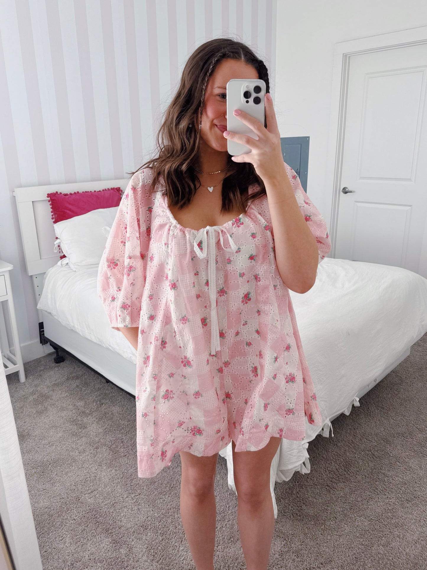 Spring Fling Floral Eyelet Romper