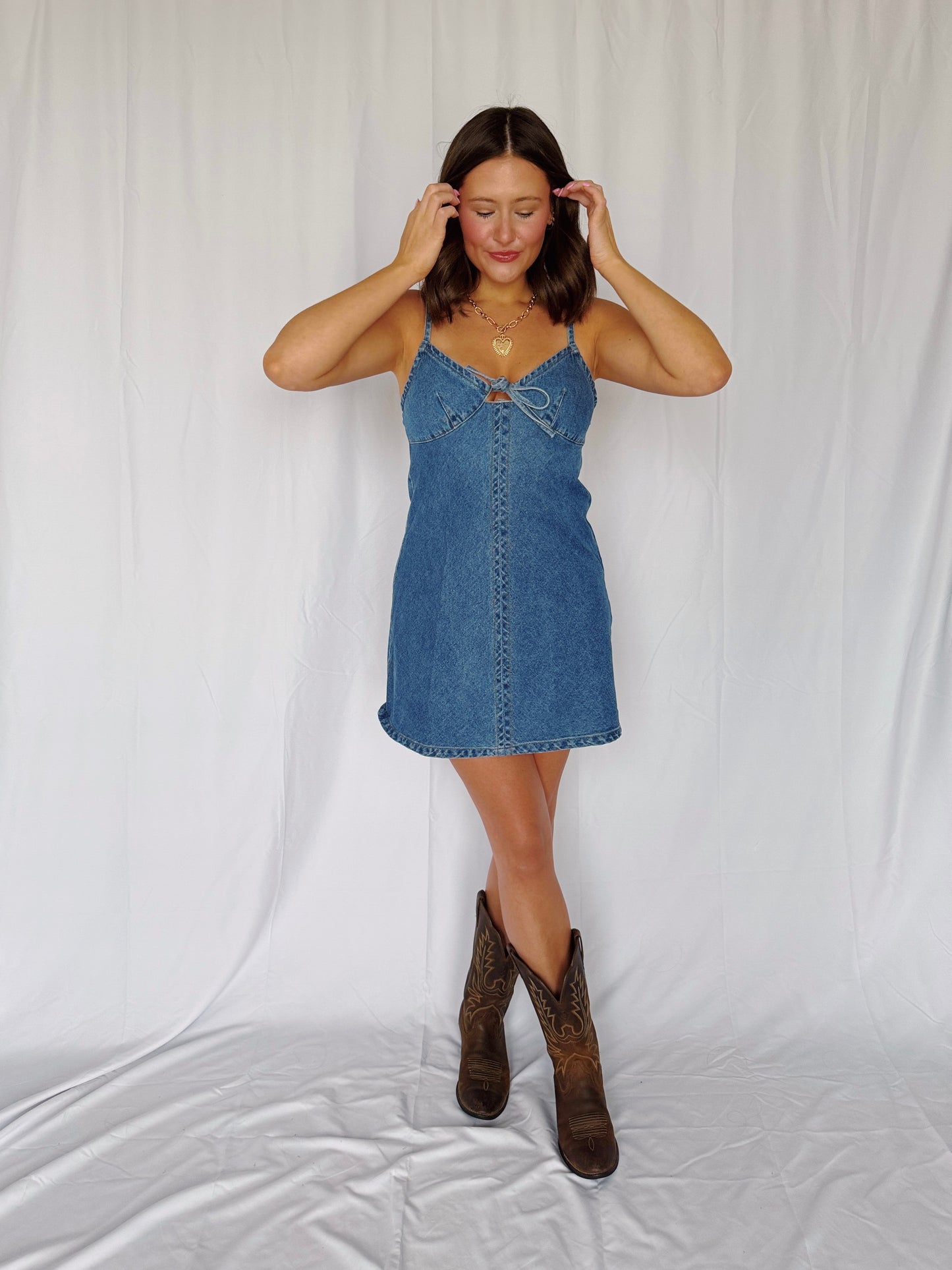 Honky Tonk Blues Denim Dress