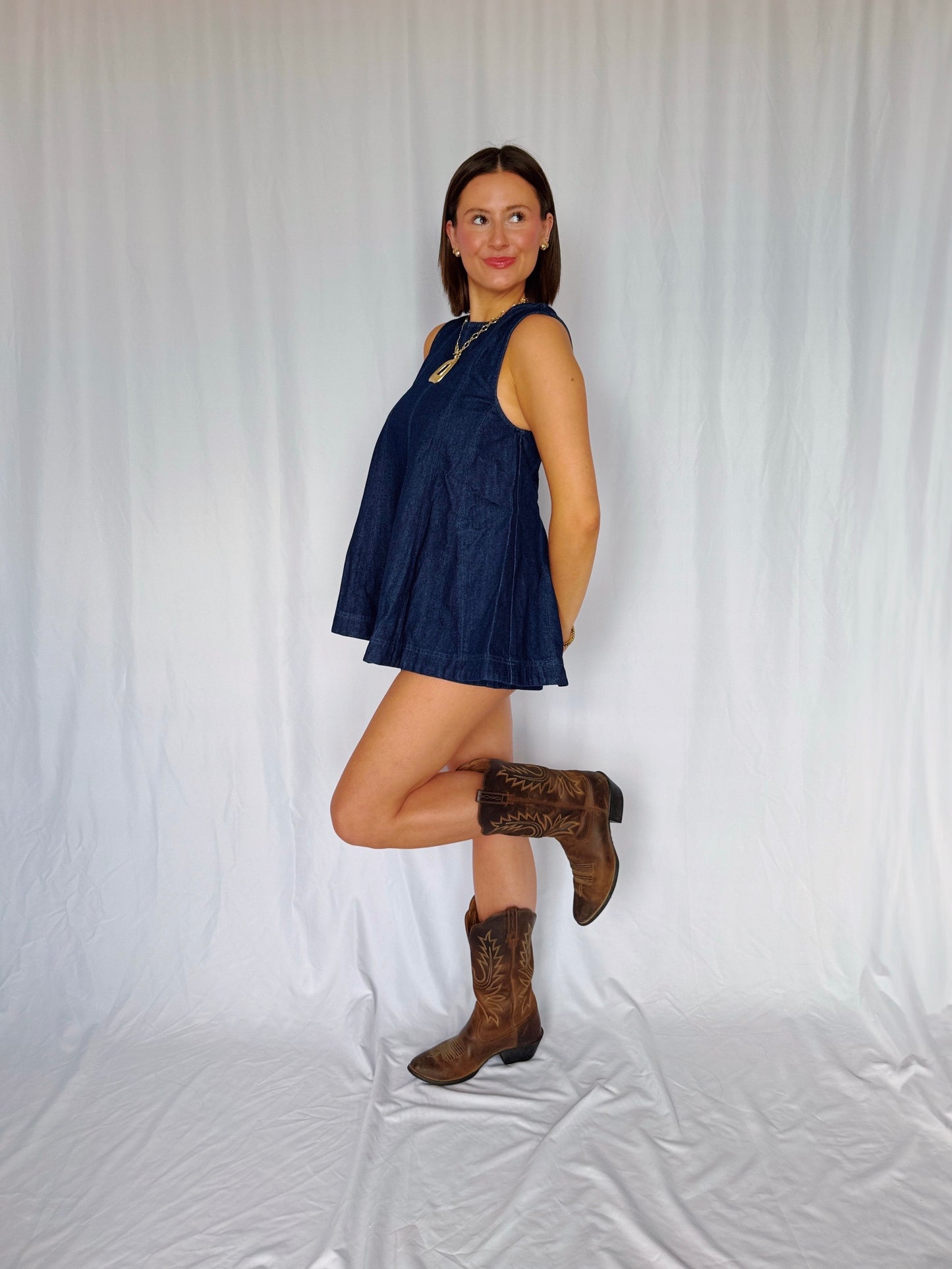 Desert Breeze Denim Top & Shorts Set