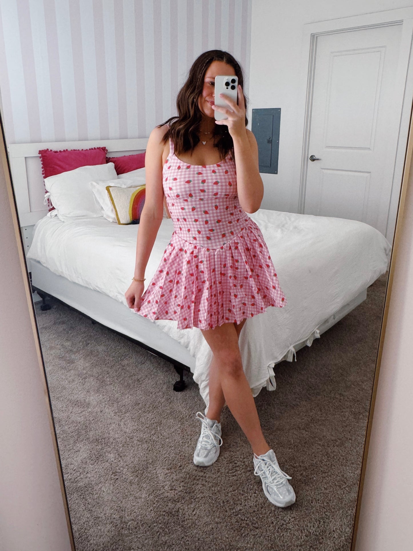Tutti Frutti Strawberry Athletic Romper Dress