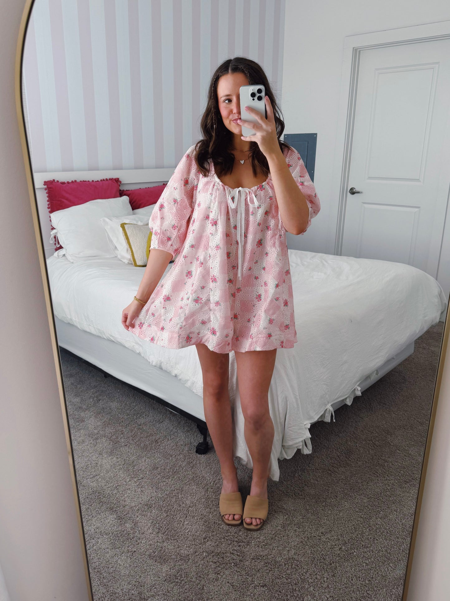 Spring Fling Floral Eyelet Romper
