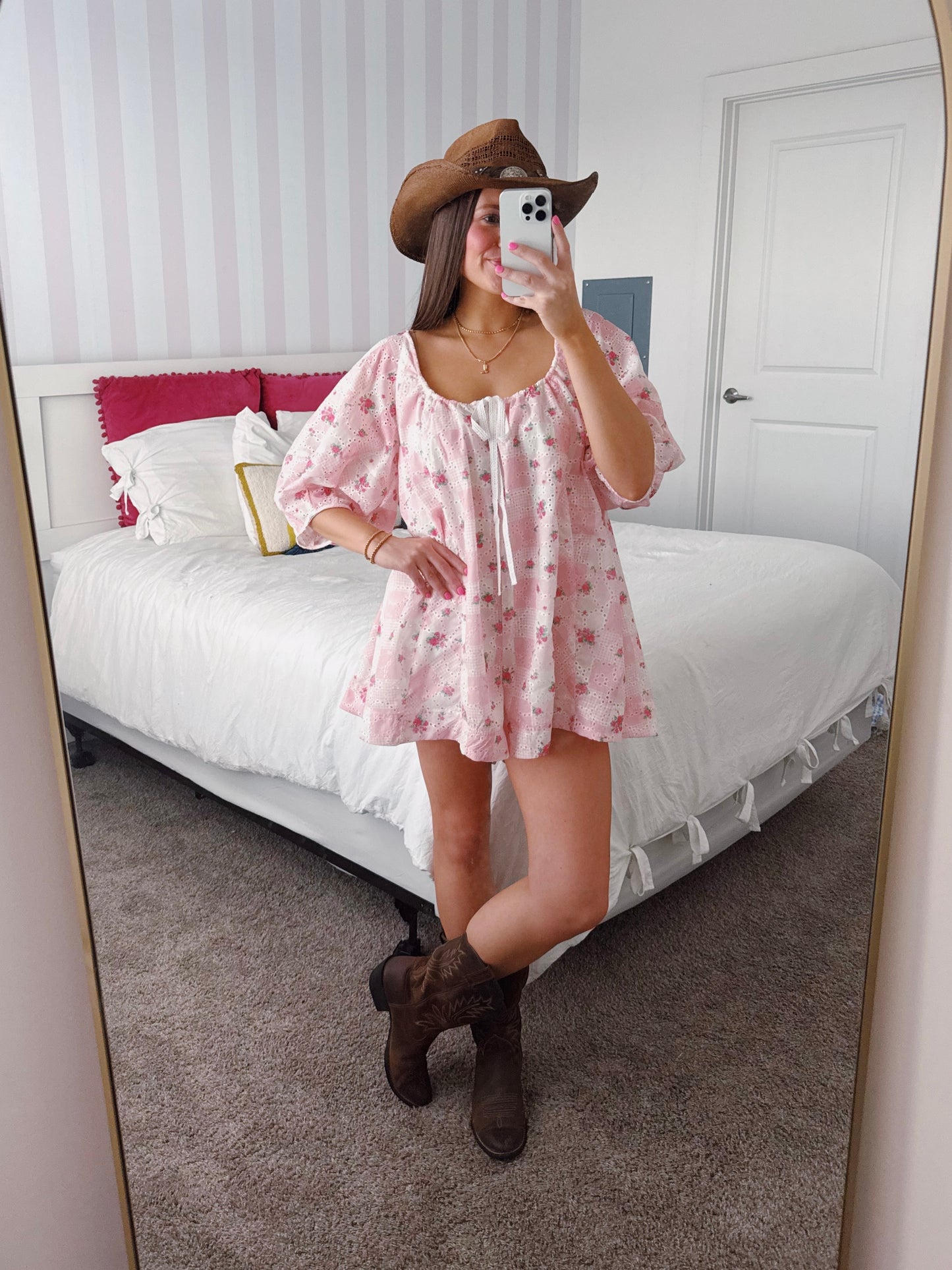 Spring Fling Floral Eyelet Romper