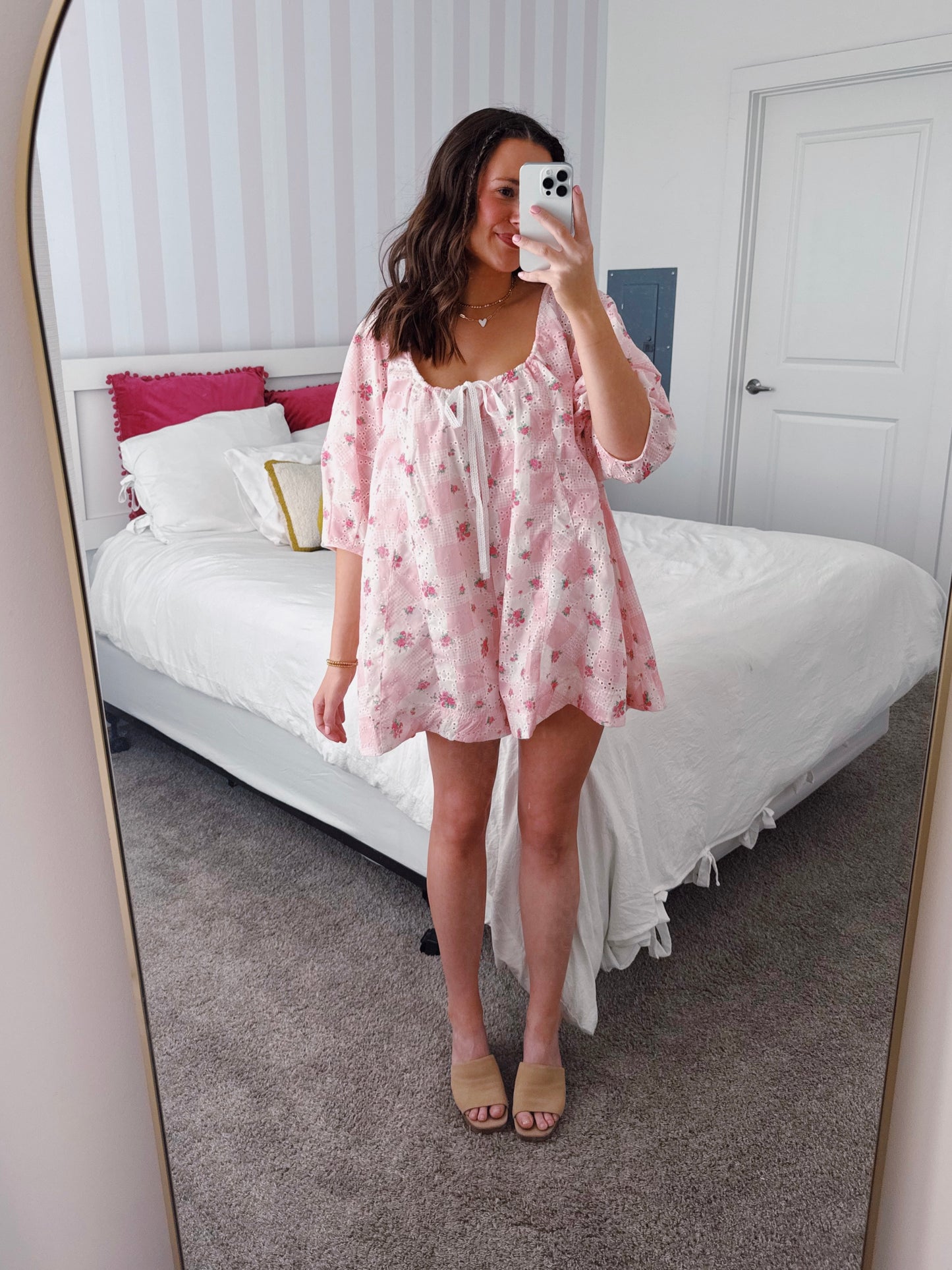 Spring Fling Floral Eyelet Romper