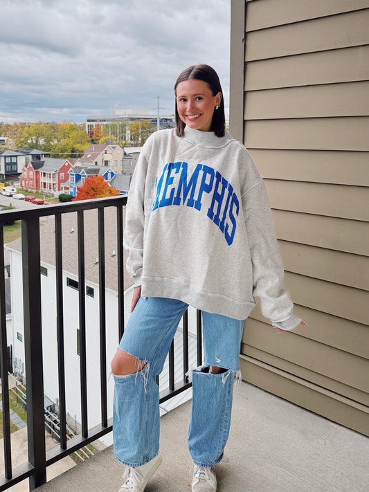 Memphis Reversible Mock Neck Sweatshirt