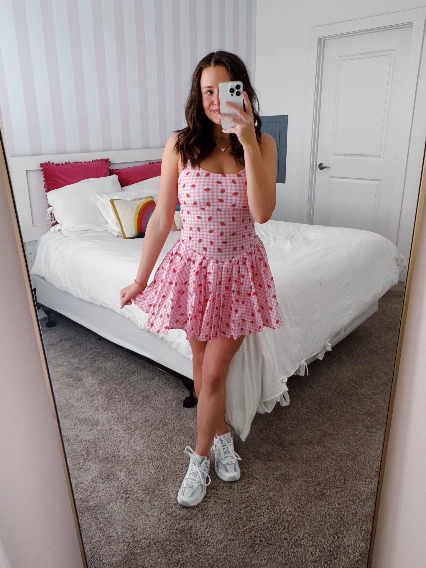 Tutti Frutti Strawberry Athletic Romper Dress