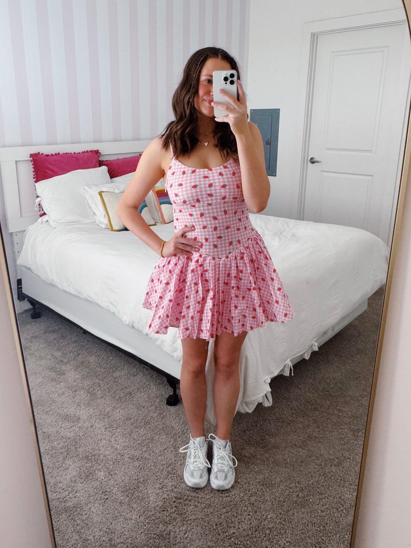 Tutti Frutti Strawberry Athletic Romper Dress