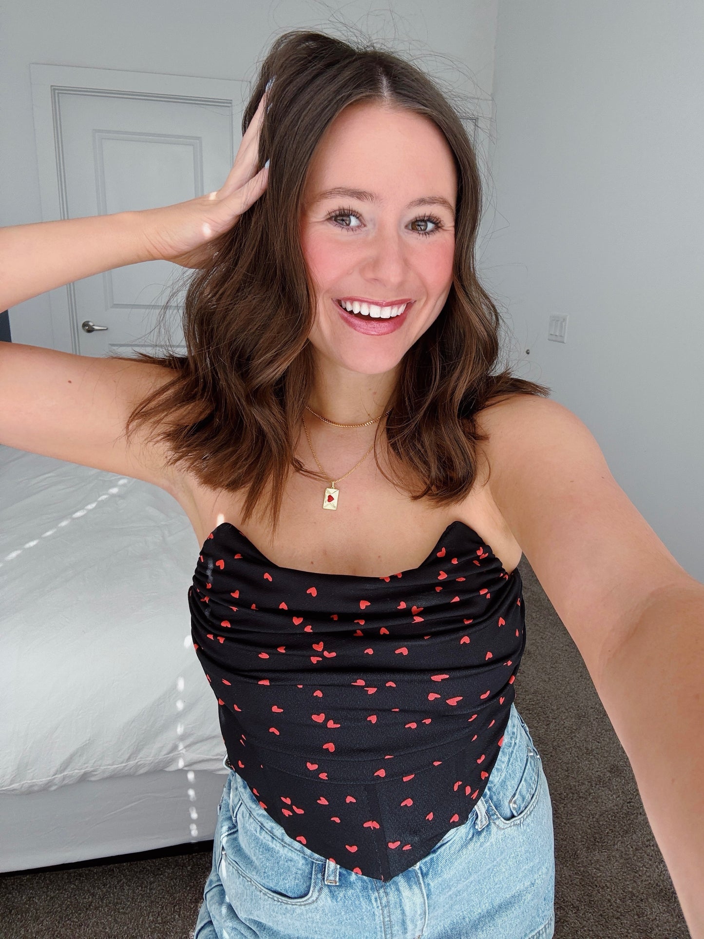 Love Bug Heart Corset Top