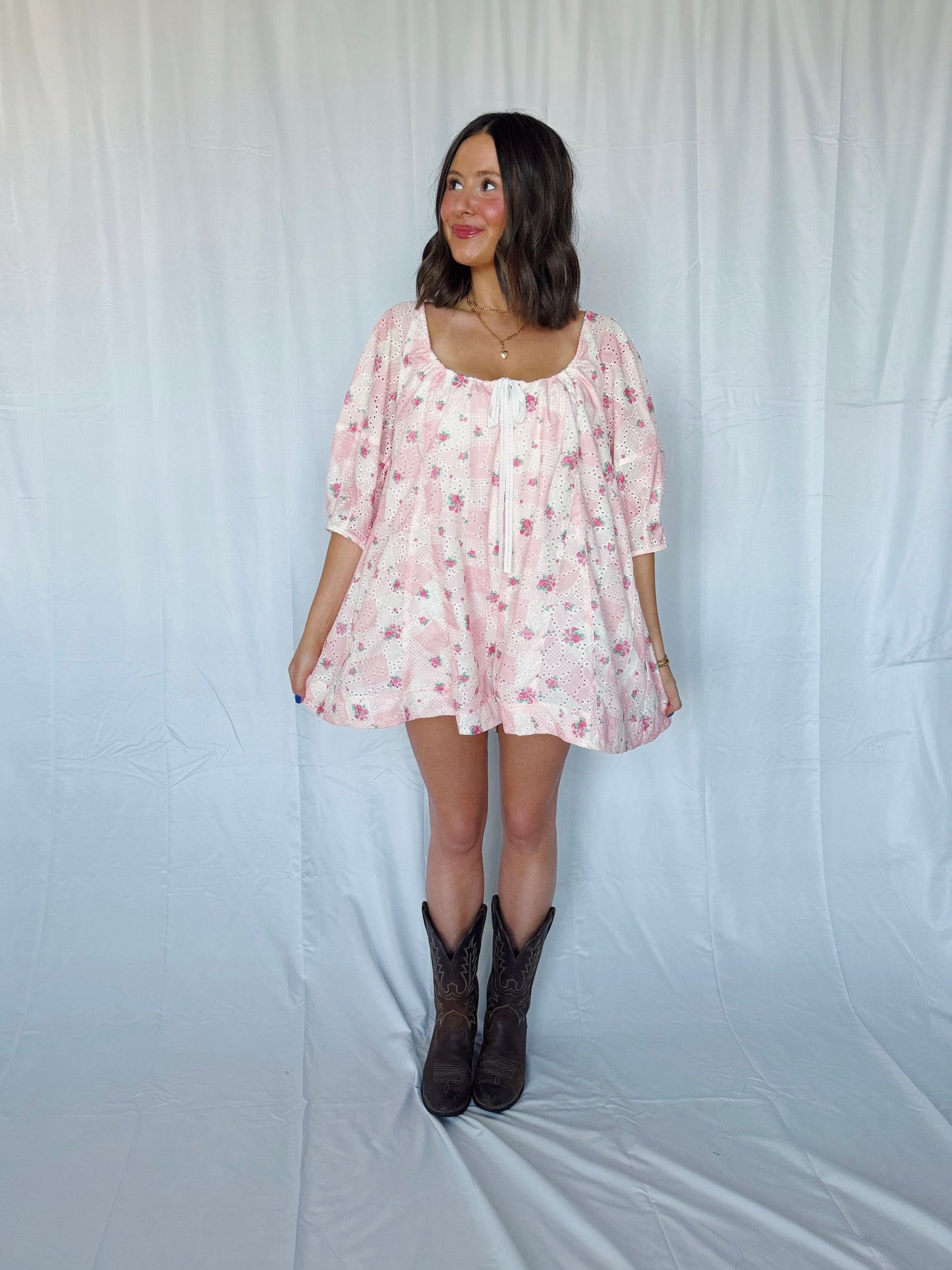 Spring Fling Floral Eyelet Romper
