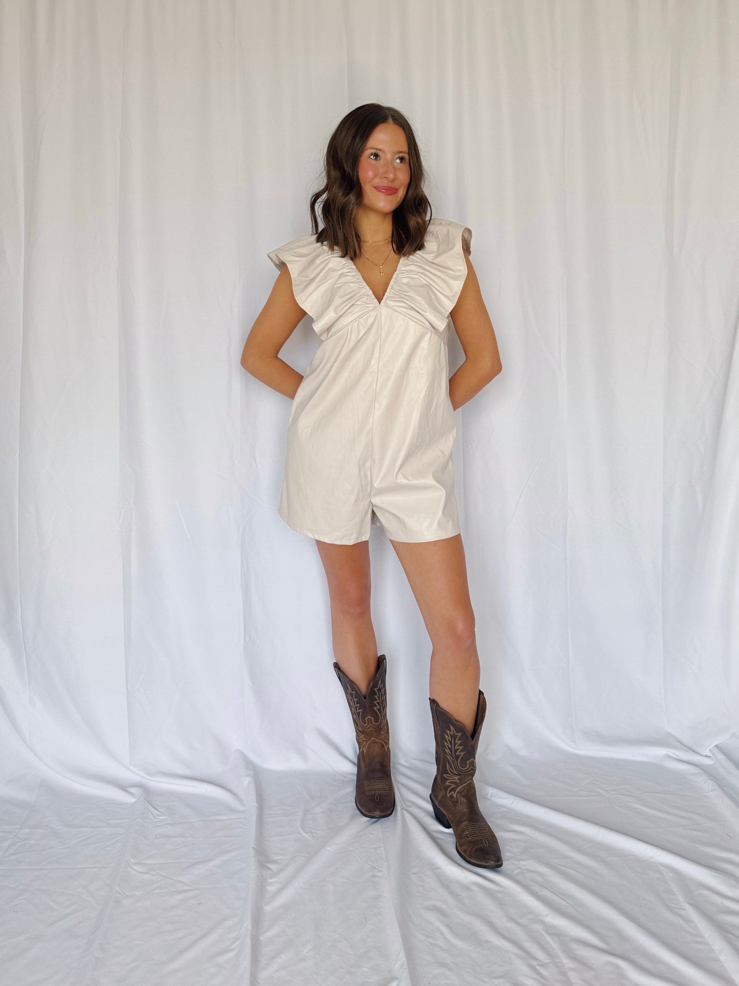 Play Date Leather Romper