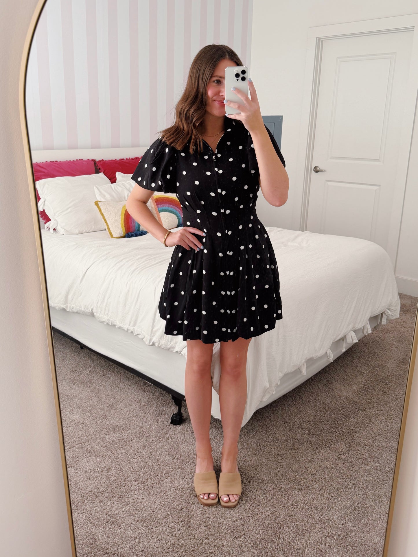 Like a Cloud Zip Up Bubble Dress
