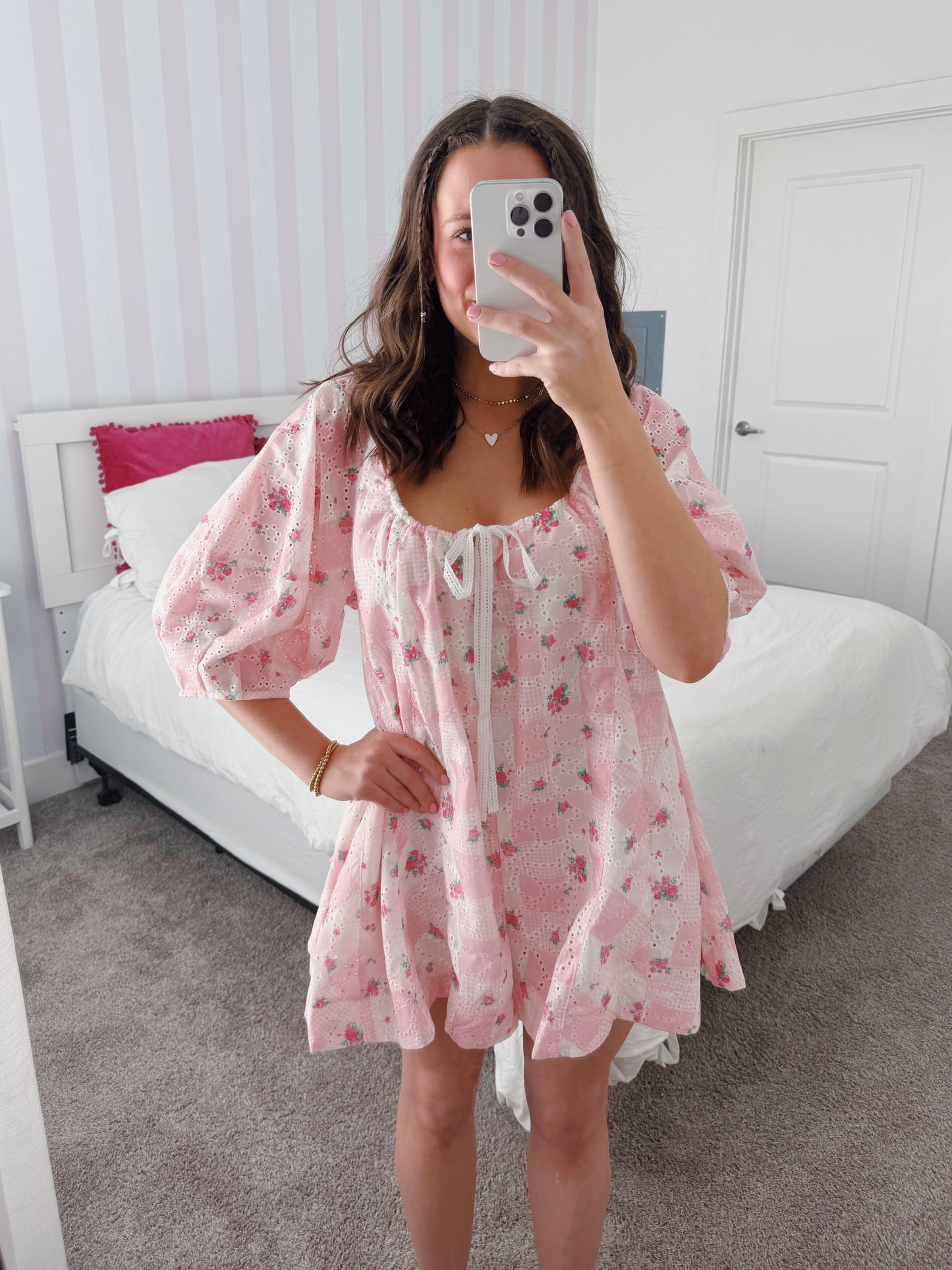 Spring Fling Floral Eyelet Romper