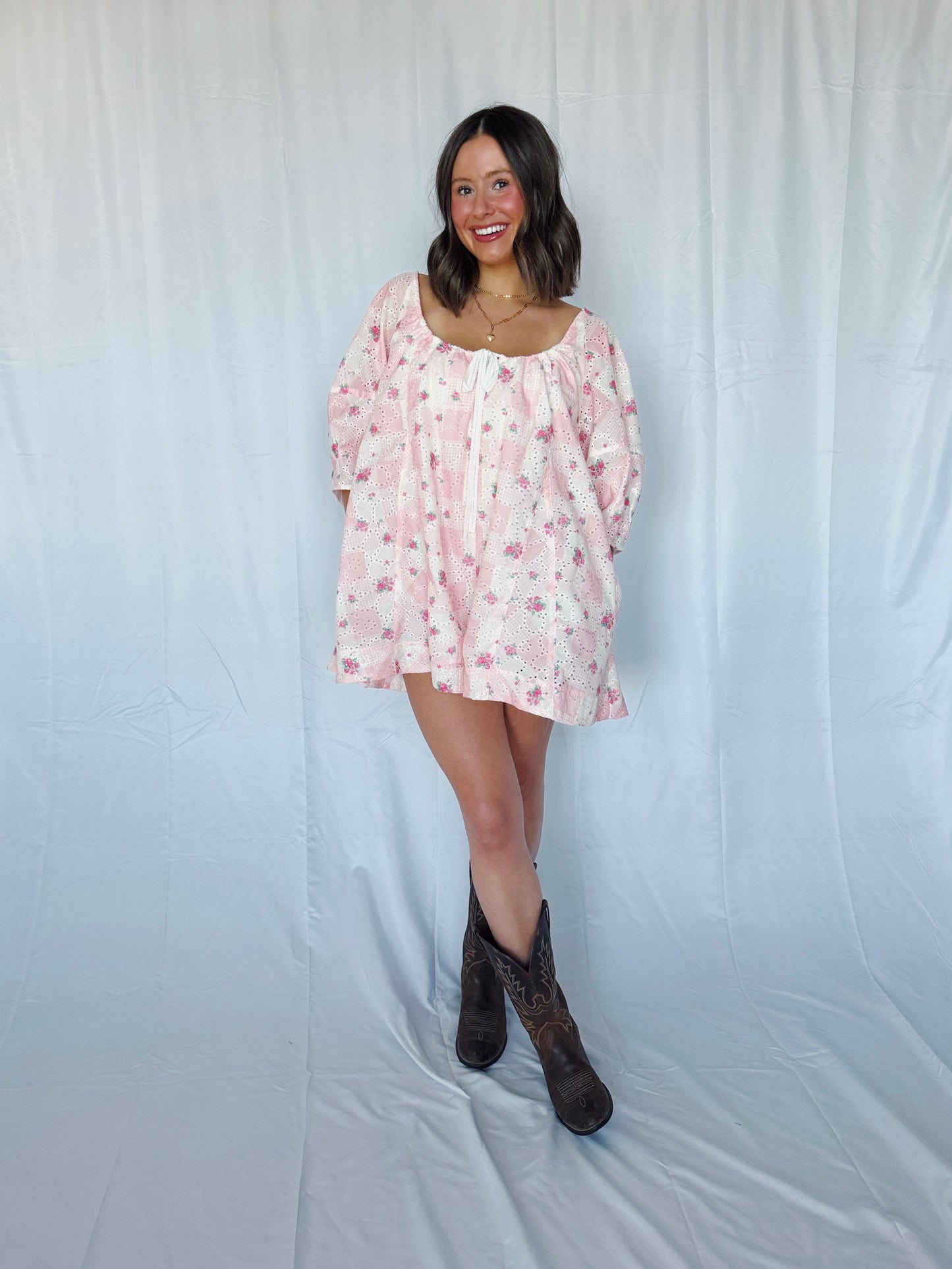 Spring Fling Floral Eyelet Romper