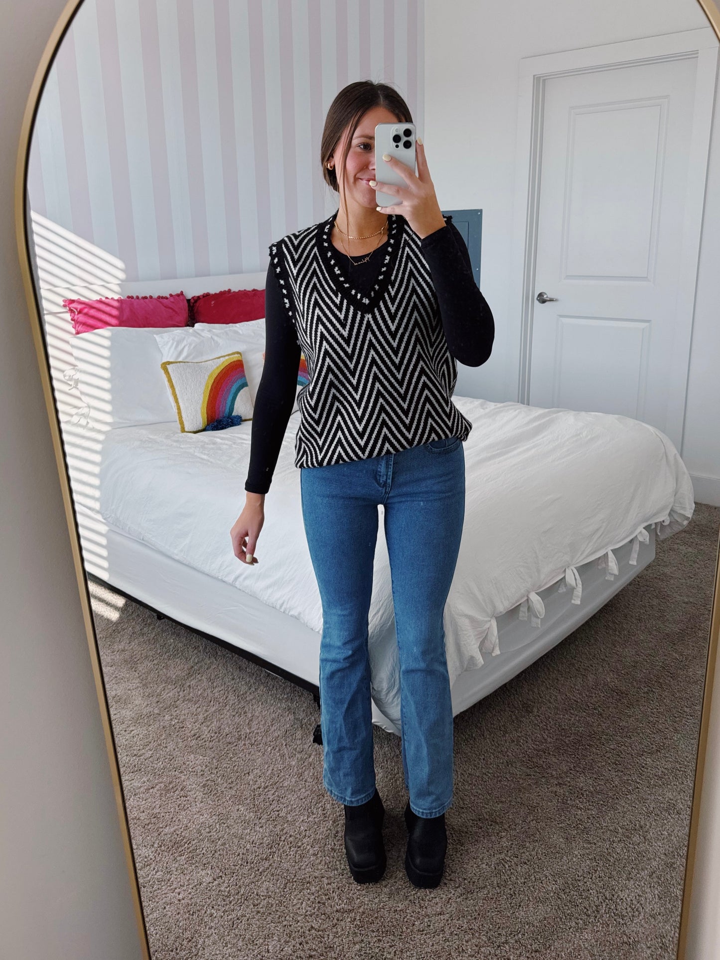 Yin and Yang Chevron Sweater Vest