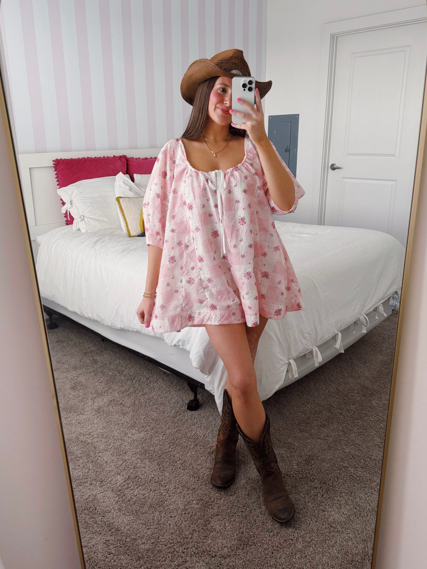 Spring Fling Floral Eyelet Romper