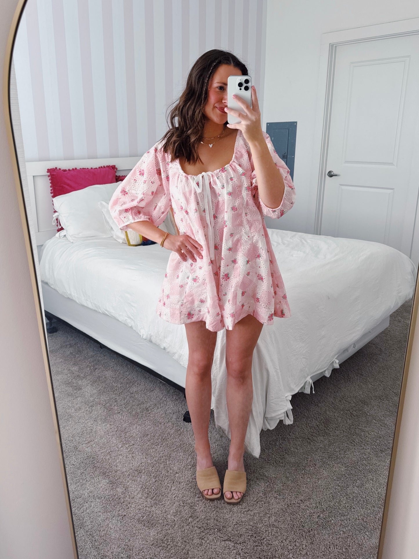 Spring Fling Floral Eyelet Romper