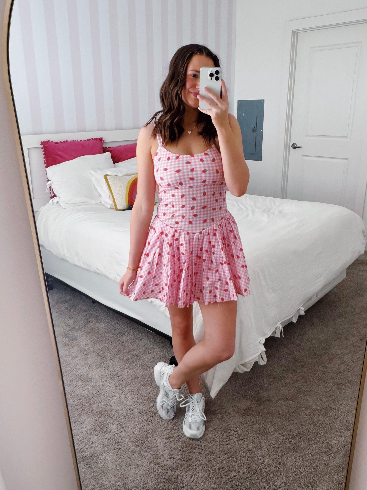 Tutti Frutti Strawberry Athletic Romper Dress