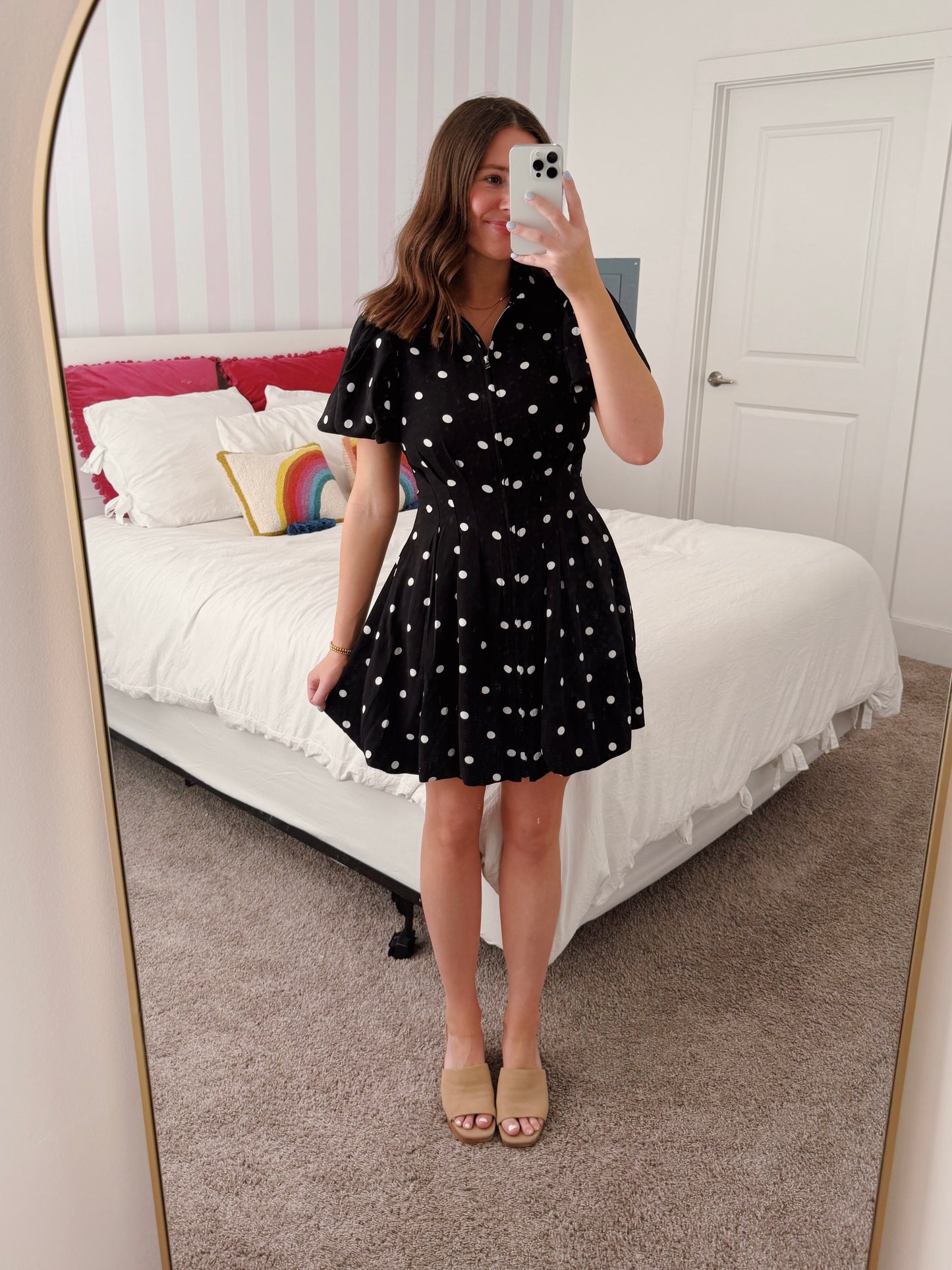 Like a Cloud Zip Up Bubble Dress