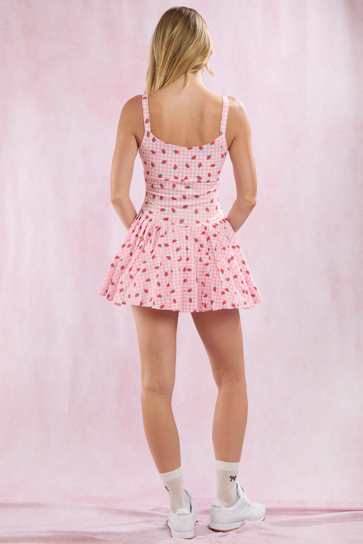 Tutti Frutti Strawberry Athletic Romper Dress