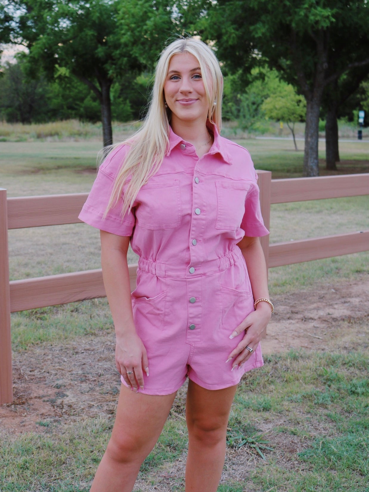 Countryside Cutie Button Down Romper