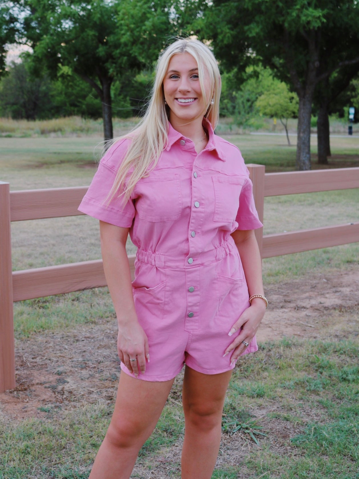 Countryside Cutie Button Down Romper