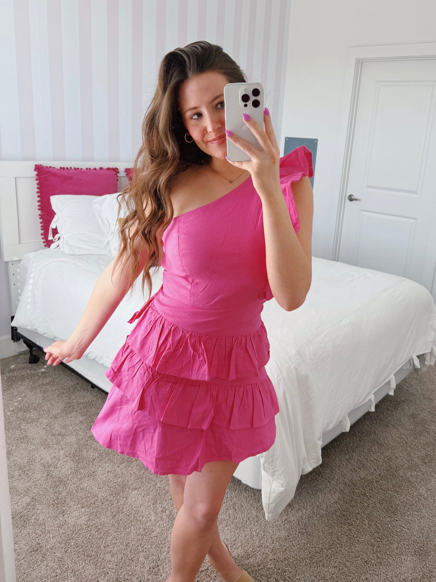 Pretty In Pink Ruffle Dress