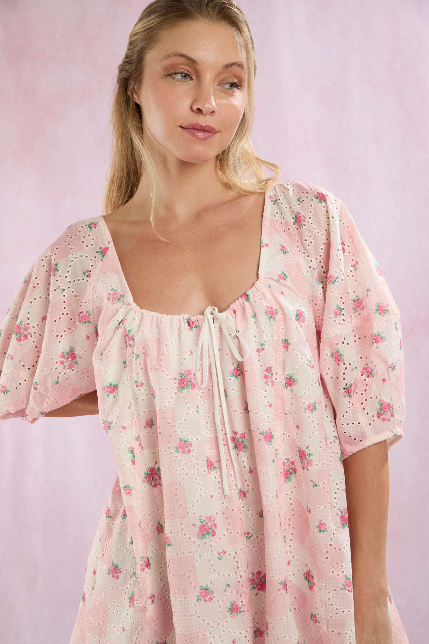 Spring Fling Floral Eyelet Romper