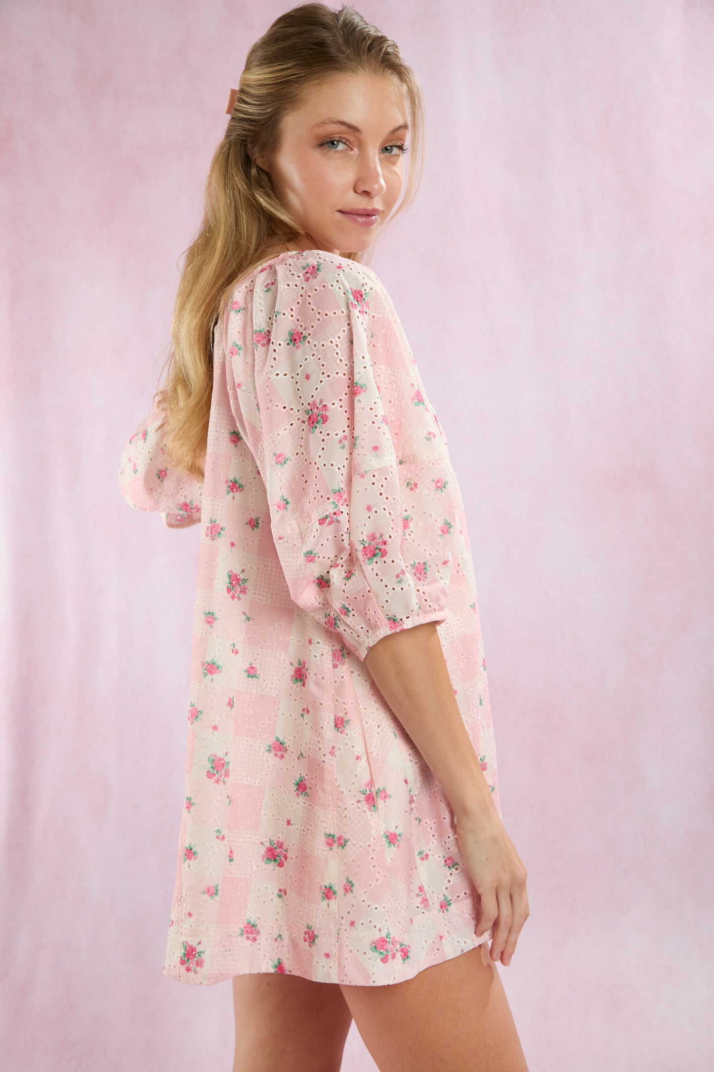 Spring Fling Floral Eyelet Romper