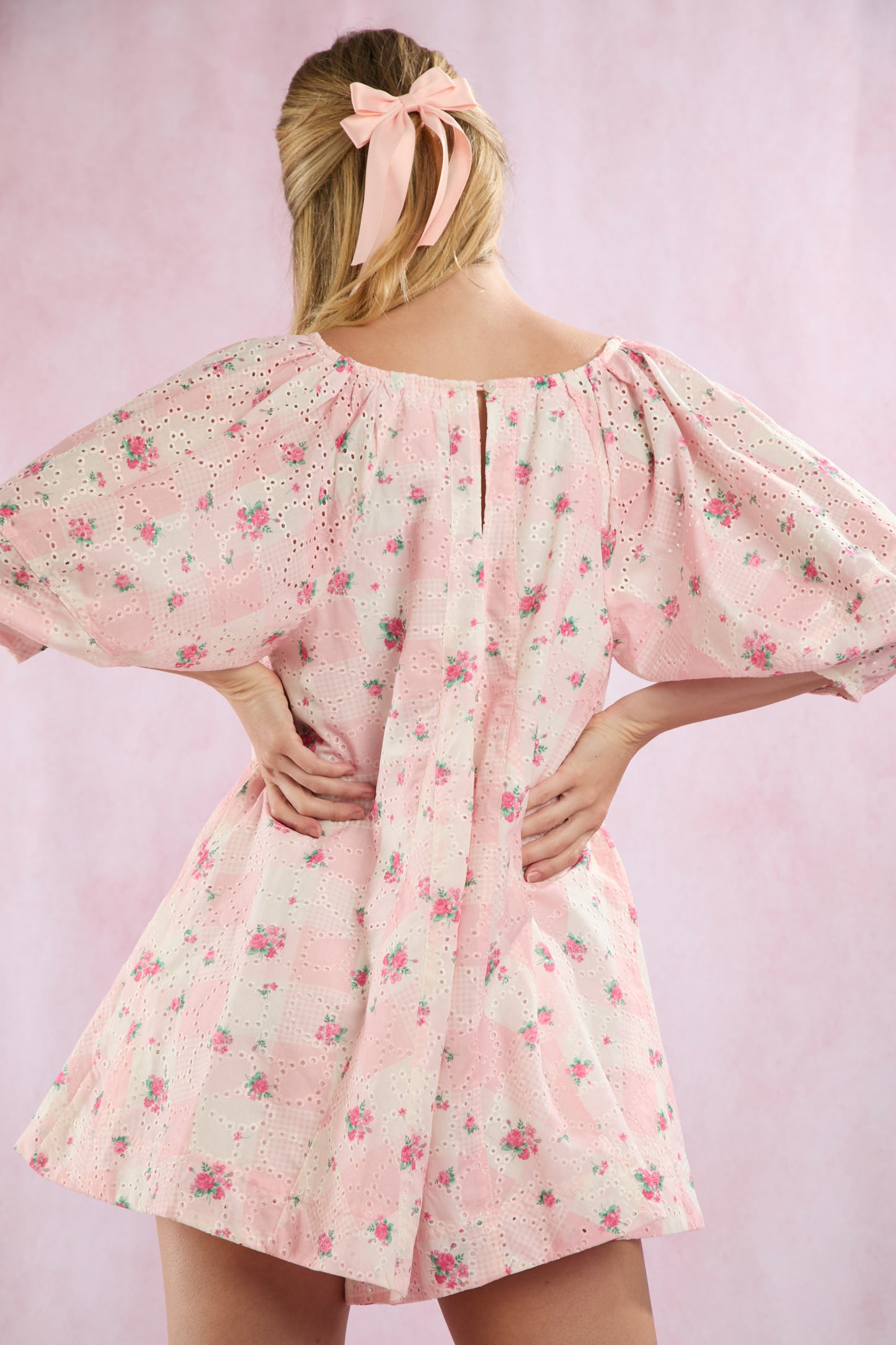 Spring Fling Floral Eyelet Romper