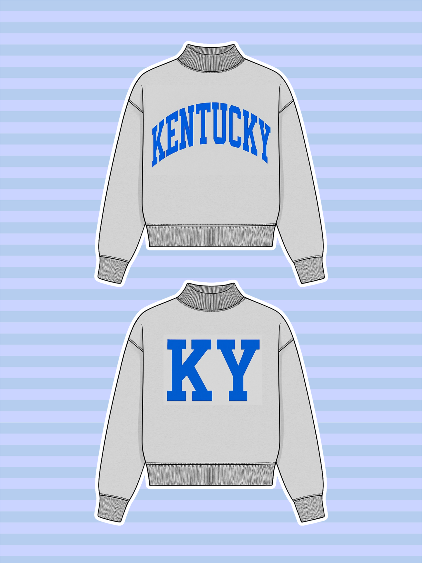 PREORDER: Kentucky Reversible Mock Neck Sweatshirt