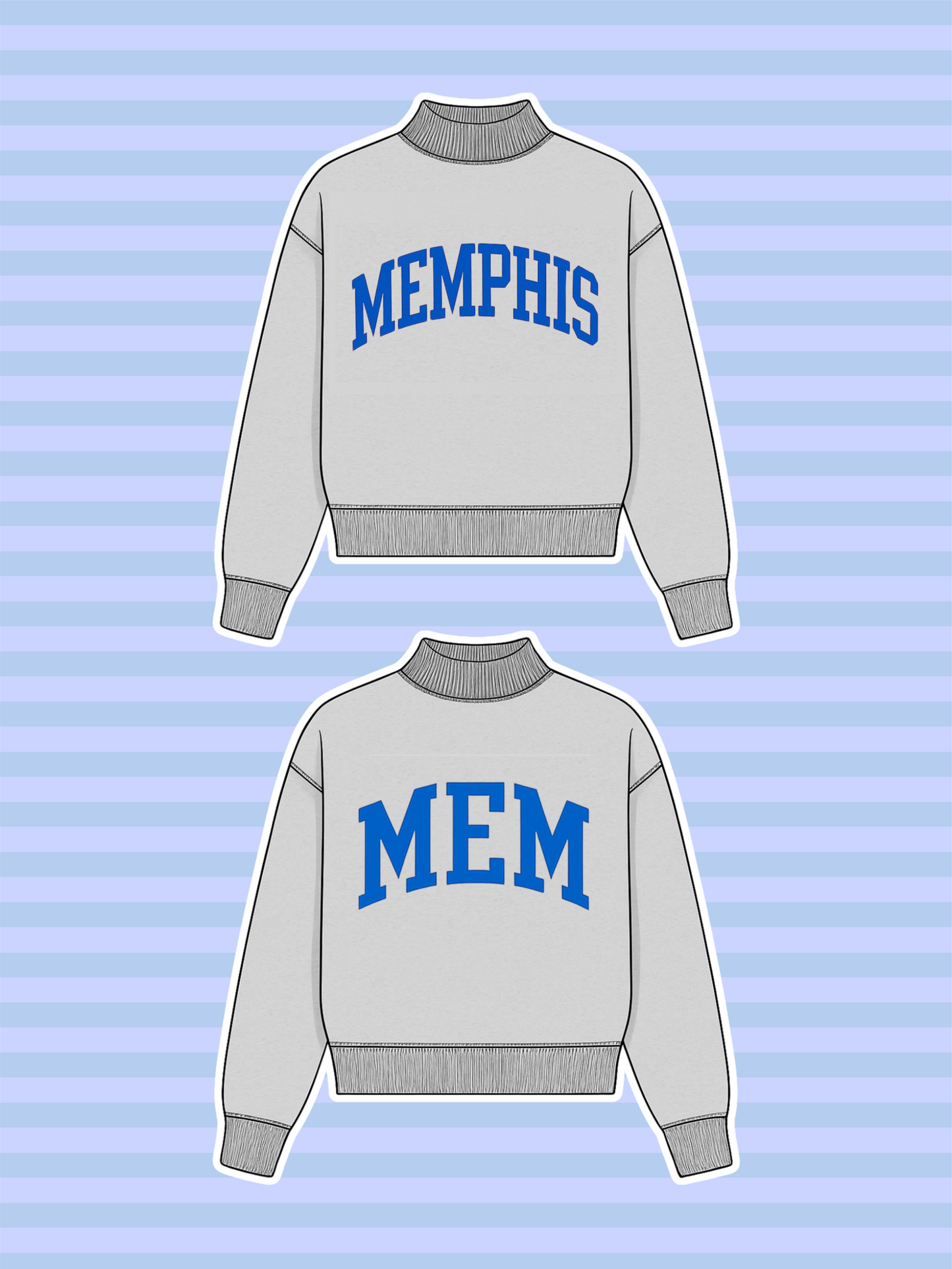 PREORDER: Memphis Reversible Mock Neck Sweatshirt