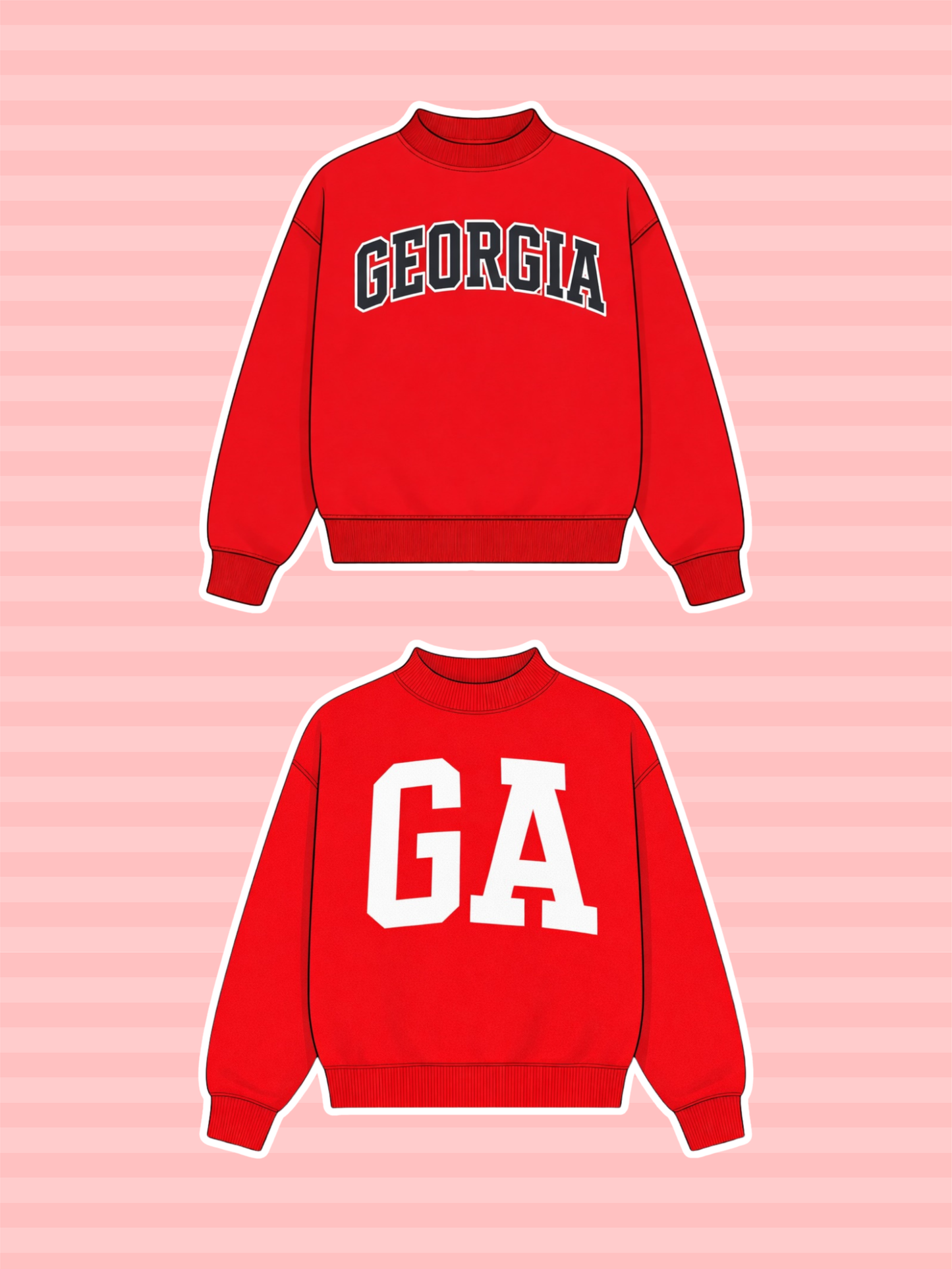 PREORDER: Georgia Reversible Mock Neck Sweatshirt (EST. SHIP DATE: 2/13)