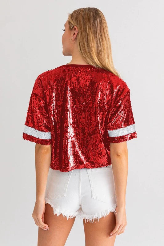 Gameday Everyday Sequin Cropped Tee