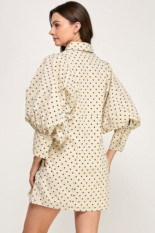 Main Character Moment Tie Front Dress