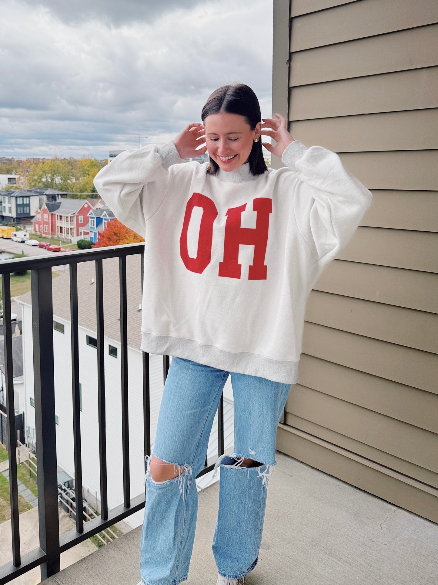 Ohio Reversible Mock Neck Sweatshirt