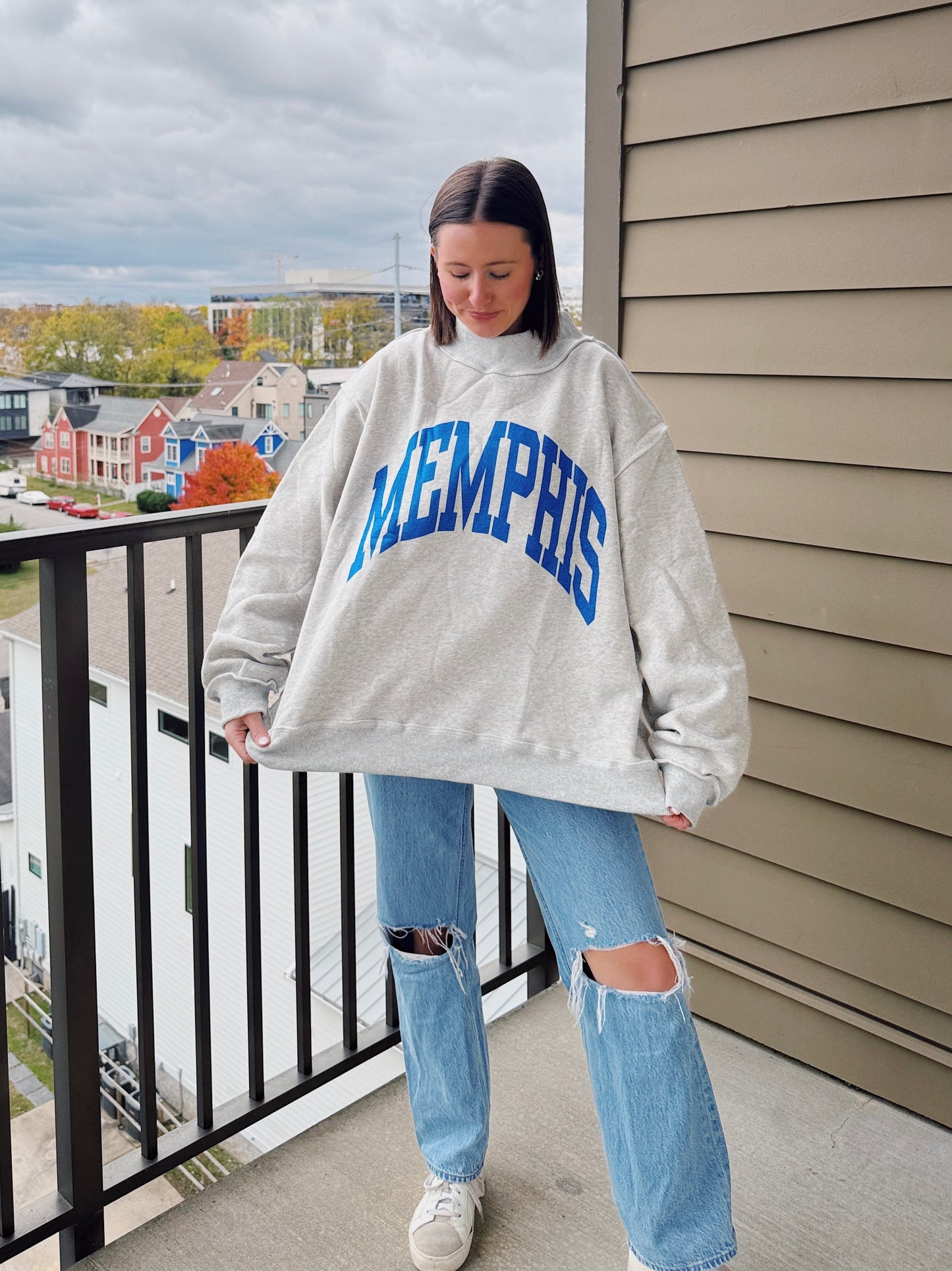 Memphis Reversible Mock Neck Sweatshirt