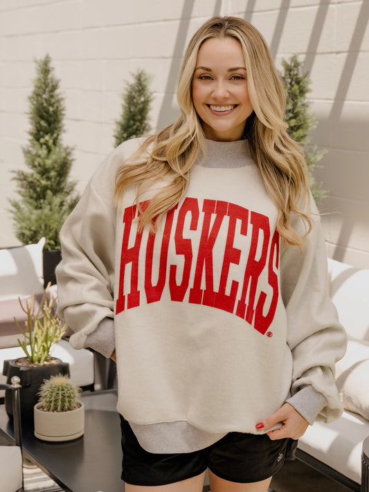 PREORDER: Nebraska Reversible Mock Neck Sweatshirt