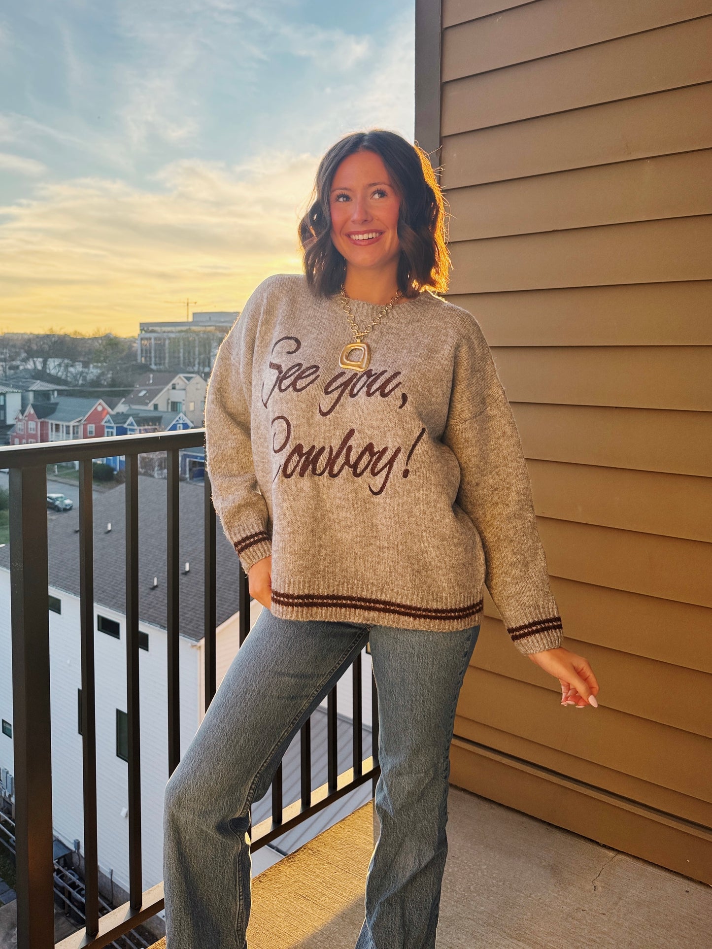 See You Cowboy Sweater