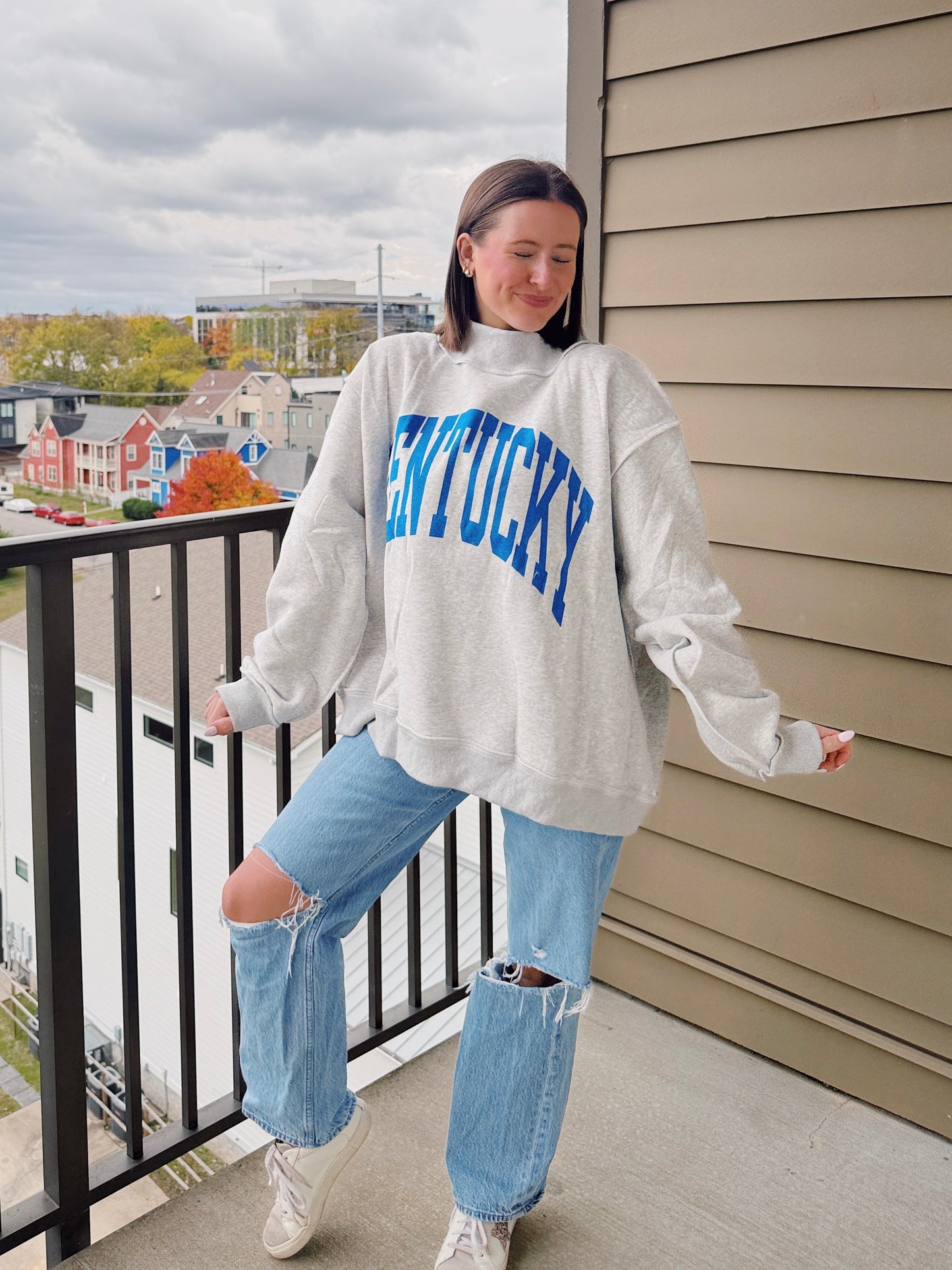 Kentucky Reversible Mock Neck Sweatshirt